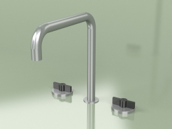 Three-hole faucet with swivel spout (19 32 V, AS-ON)