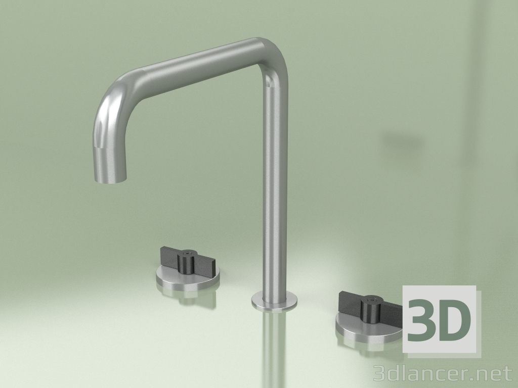 3d model Three-hole faucet with swivel spout (19 32 V, AS-ON) - preview