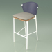 3d model Bar stool 050 (Blue, Metal Milk, Teak) - preview