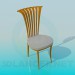 3d model Chair with curved headboard - preview