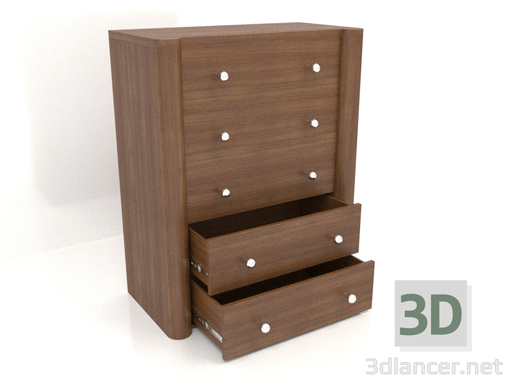 3d model Chest of drawers TM 022 (open) (910x480x1140, wood brown light) - preview