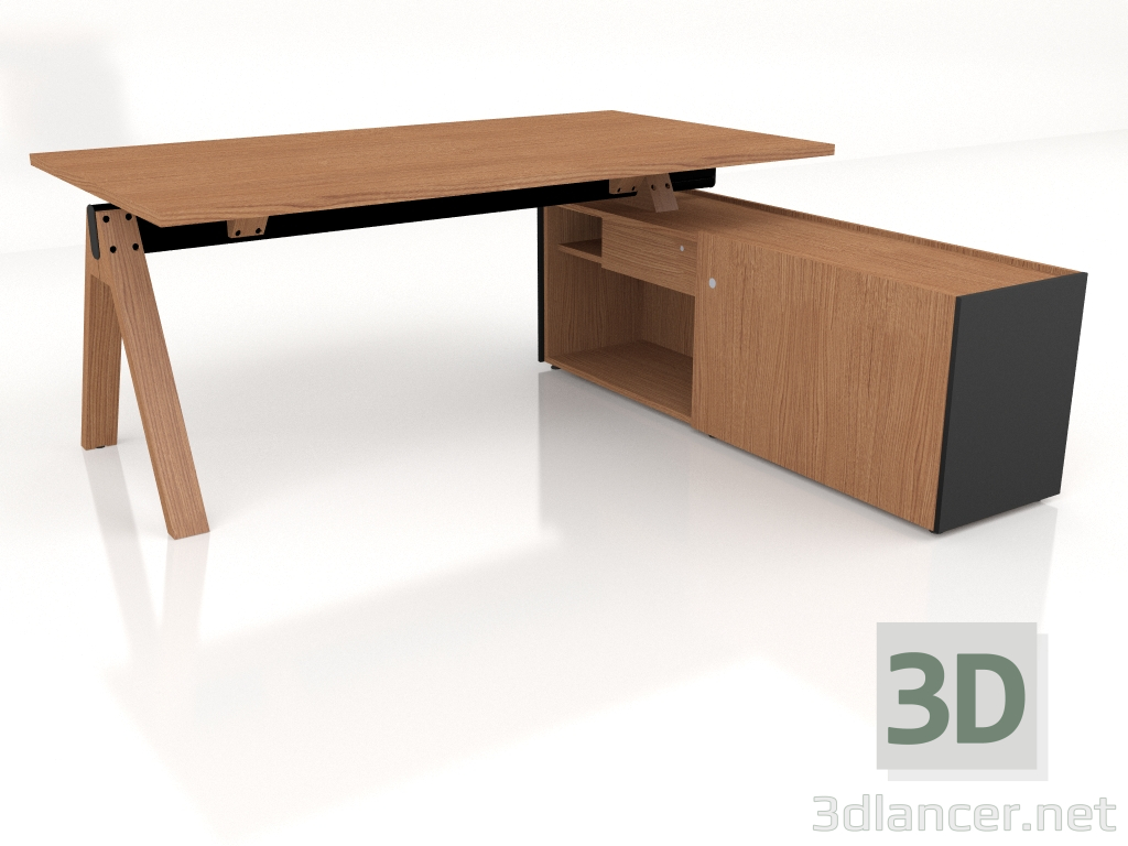 3D Modell Arbeitstisch Viga Executive V03P (1800x1801) - Vorschau