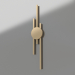 modello 3D Lampada da parete Lauryn oro (08428-603.33) - anteprima