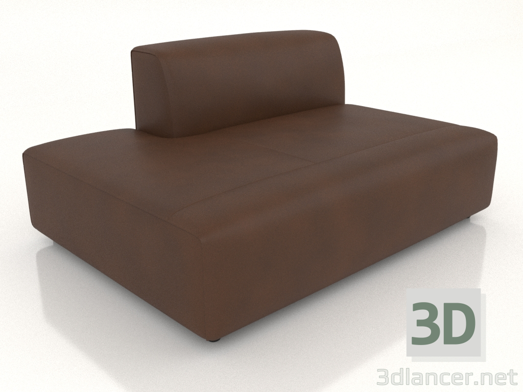 modèle 3D Module canapé 153 simple allongé à droite - preview
