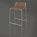 3d model Bar stool Noel H77 (Steel Base, Brown Wool) - preview