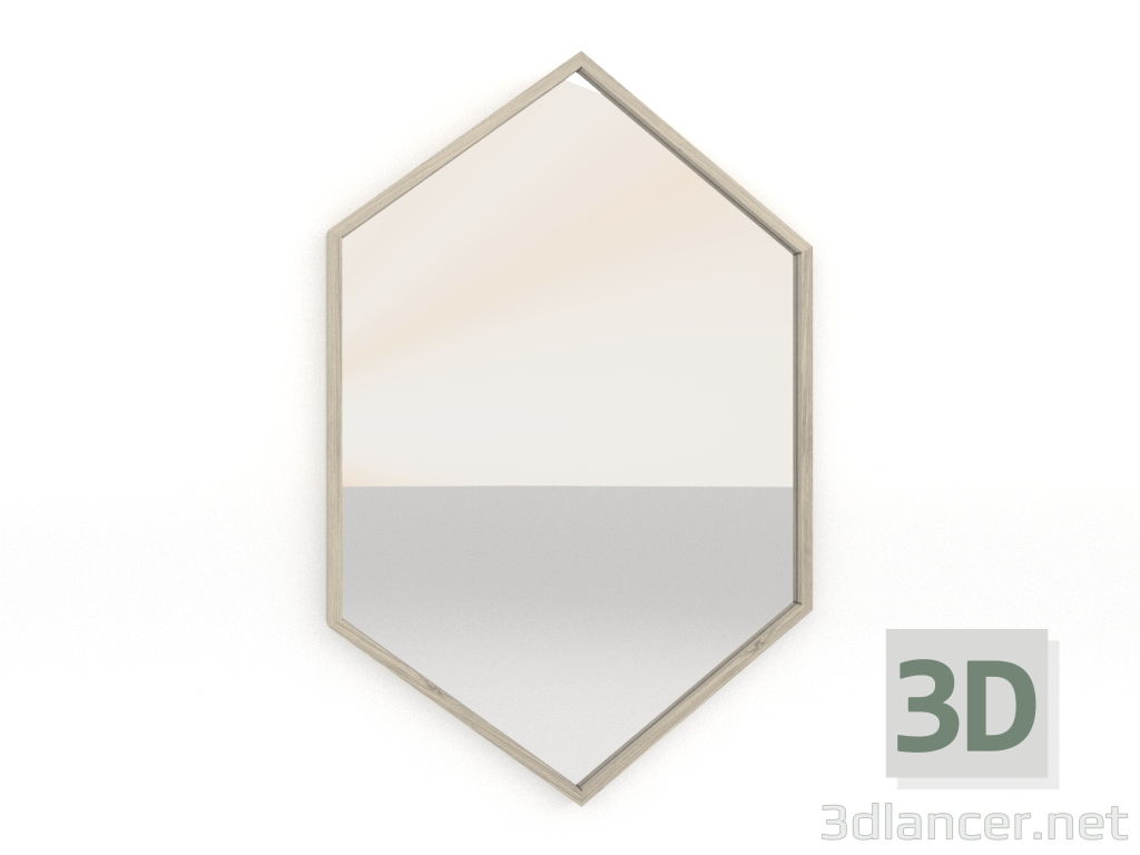 3D Modell Spiegel (helle Eiche) - Vorschau 3D Modell Spiegel (helle Eiche) - Vorschau