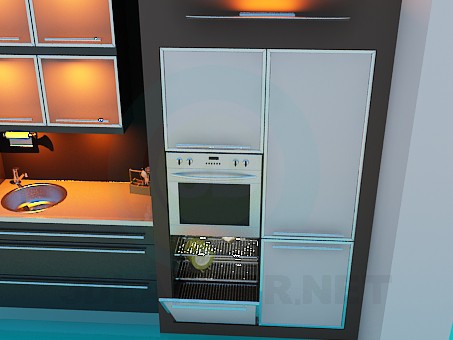 3d model Kitchen - preview 3d model Kitchen - preview