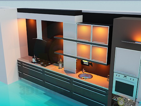 3d model Kitchen - preview 3d model Kitchen - preview
