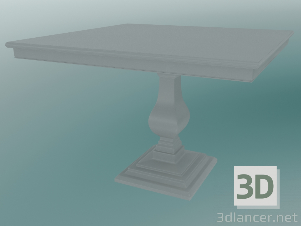 Modelo 3d Mesa de jantar quadrada - preview