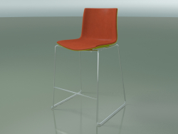 Bar chair 0477 (on a sled, with upholstery of the front part, polypropylene PO00118)