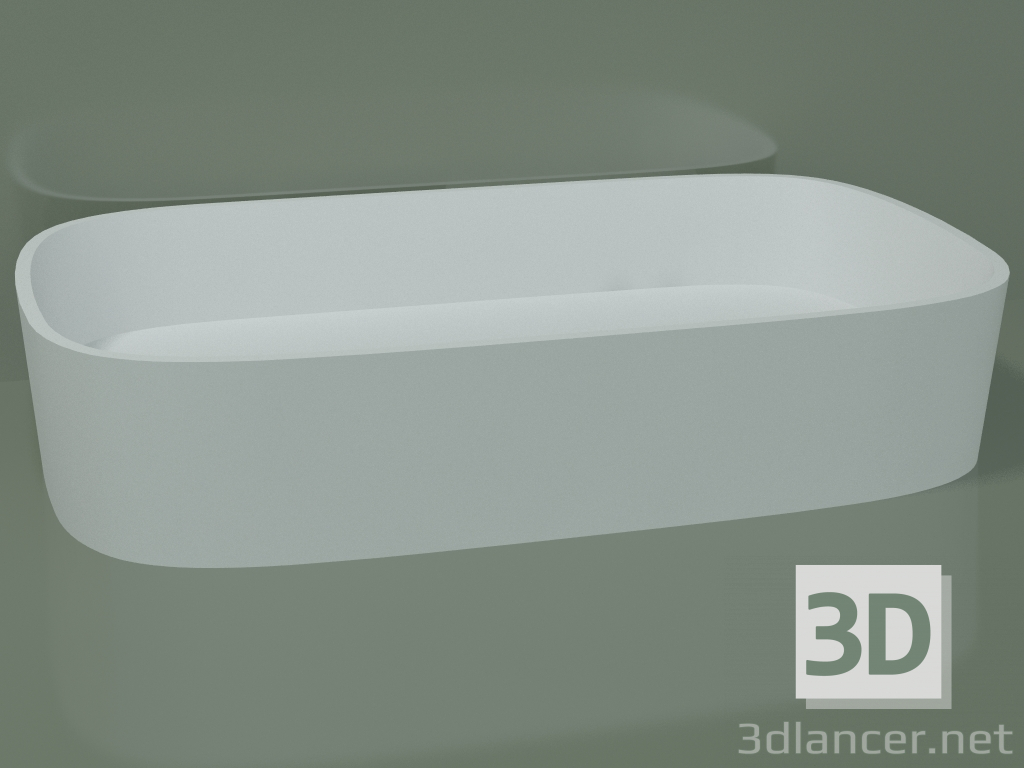 3D Modell Arbeitsplatte Waschbecken (L 80, P 48, H 16 cm) - Vorschau