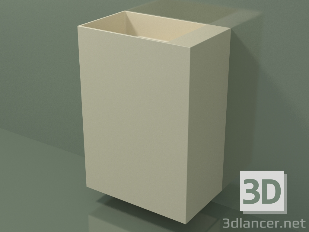 modèle 3D Lavabo suspendu (03UN36103, Bone C39, L 60, P 36, H 85 cm) - preview