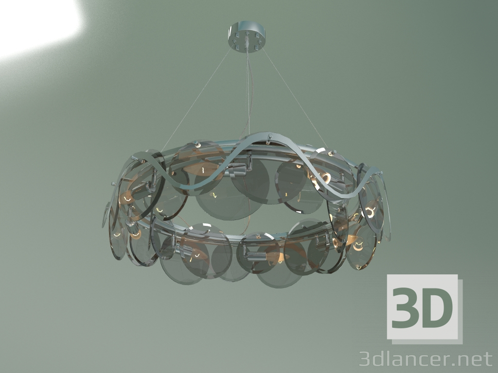 modello 3D Lampadario a sospensione Galicia 353-8 Smart (cromo) - anteprima