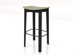 Bar stool Nora upholstered in fabric (dark)