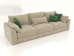 Straight 3-seater sofa SHERLOCK (upholstery option 1)