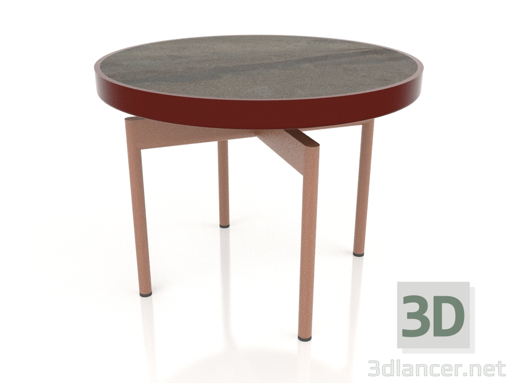 3 डी मॉडल गोल कॉफी टेबल Ø60 (वाइन रेड, डेकटन रेडियम) - पूर्वावलोकन
