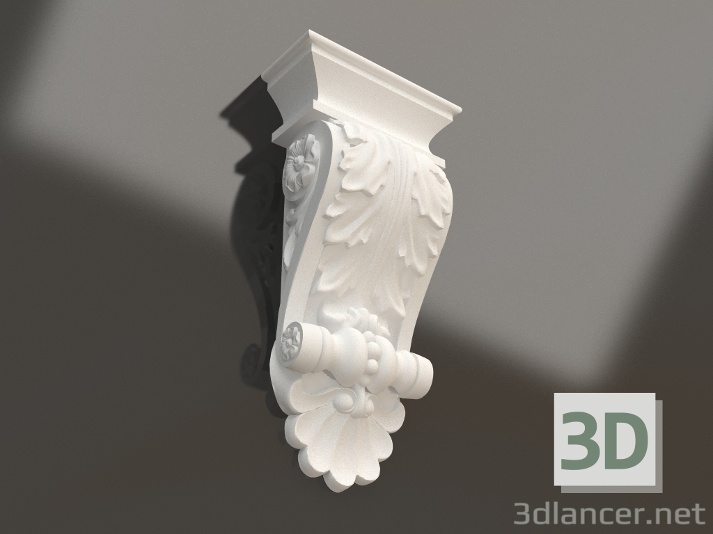 3d model Gypsum bracket KR 006 (410x200x100) - preview