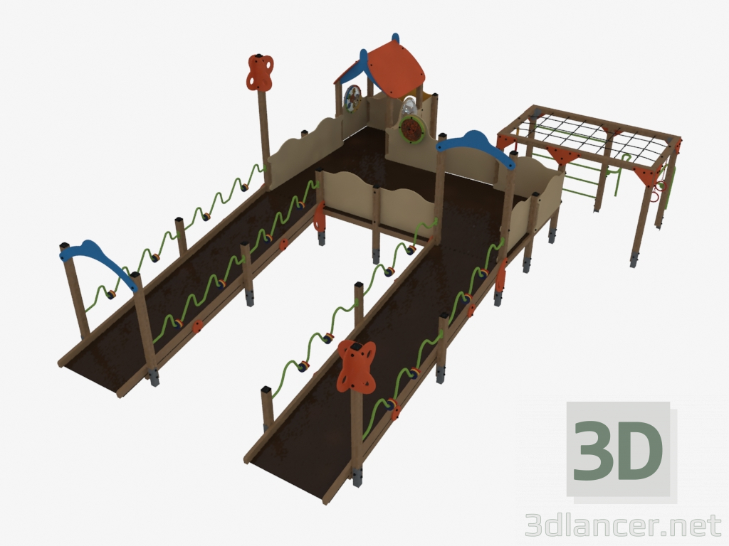 3d model Children's play complex (U0003) - preview