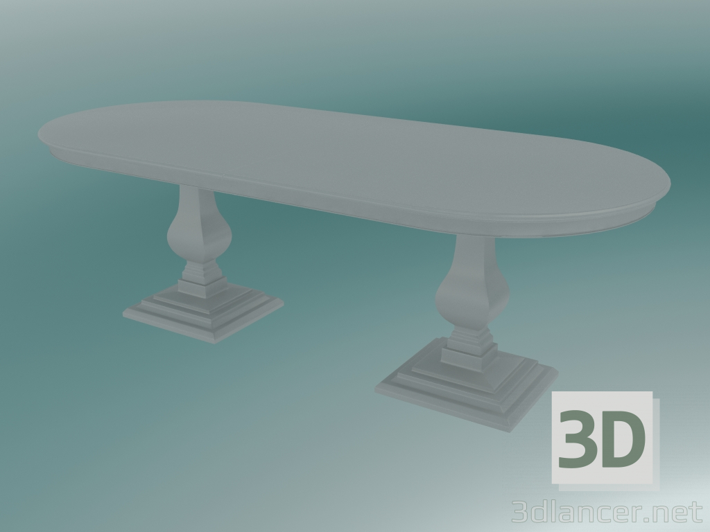 modello 3D Tavolo da pranzo ovale pieghevole - anteprima