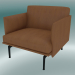 Modelo 3d Esboço do estúdio da cadeira (refinar o couro do conhaque, preto) - preview