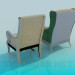 modèle 3D Chaise et fauteuil complet - preview