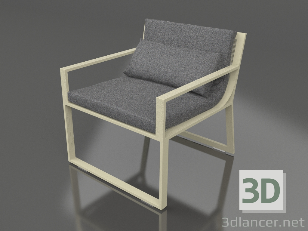 3d модель Клубное кресло (Gold) – превью