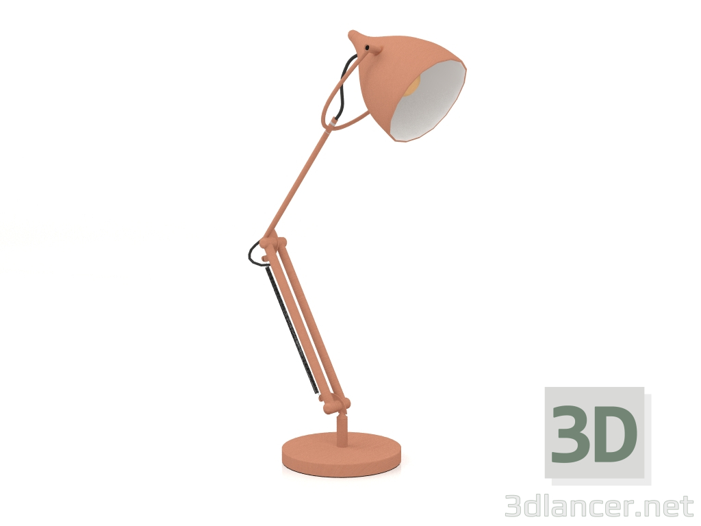 modèle 3D Lampe de table pour lire (Cuivre) - preview