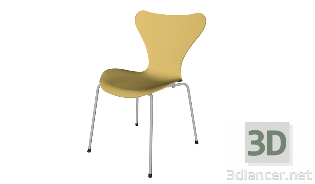 3D Modell Arne Jacobsen Stuhl - Vorschau