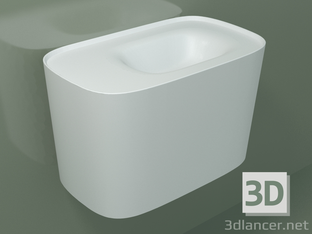modello 3D Lavabo sospeso (dx, L 80, P 48, H 50 cm) - anteprima