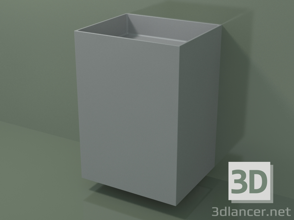3d model Wall-mounted washbasin (03UN36302, Silver Gray C35, L 60, P 50, H 85 cm) - preview