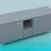 3D Modell Schrank mit Türen und Schubladen - Vorschau