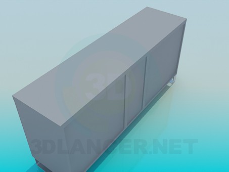 3d model Cabinet with doors and drawers - preview 3d model Cabinet with doors and drawers - preview