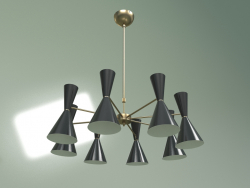 Стельовий світильник Stilnovo Style, 8 ламп (чорний)