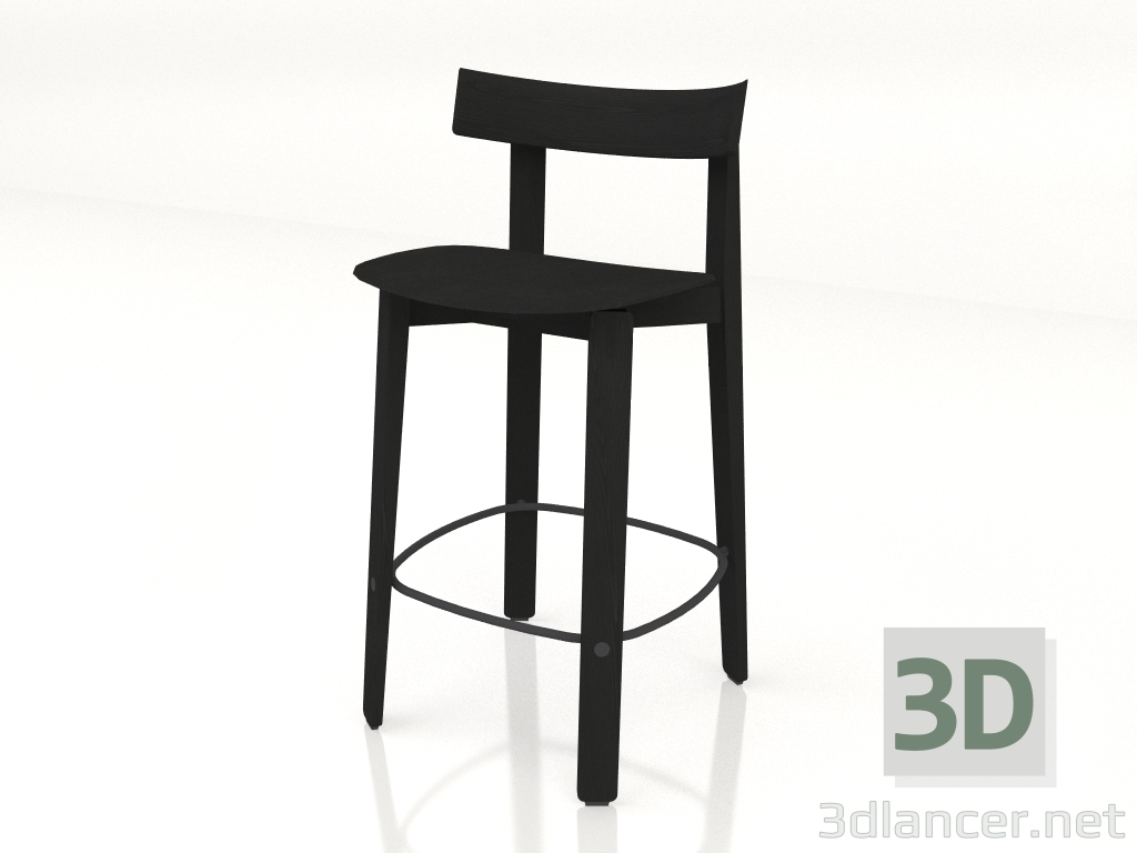 Modelo 3d Cadeira Semibar Nora (escura) - preview