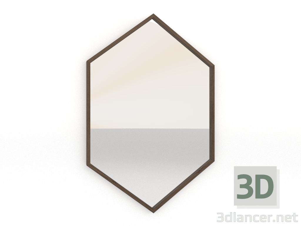modello 3D Specchio (noce frassino schiarito) - anteprima modello 3D Specchio (noce frassino schiarito) - anteprima