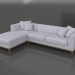 3D modeli Köşe kanepe Hector - önizleme