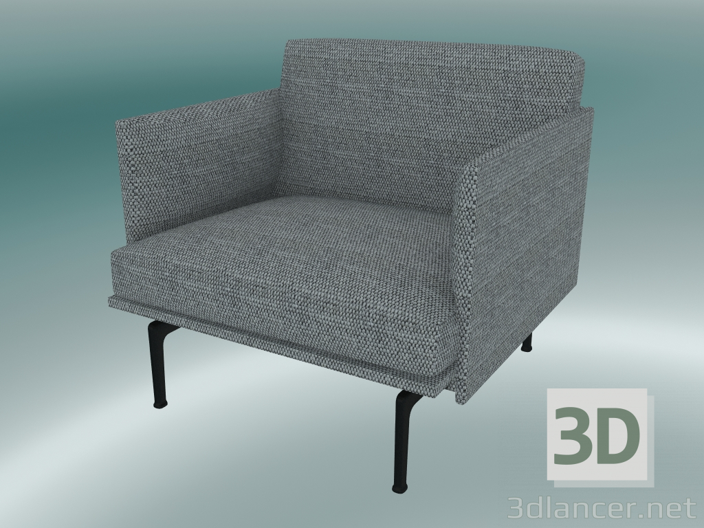 3D Modell Chair Studio Outline (Vancouver 14, Schwarz) - Vorschau