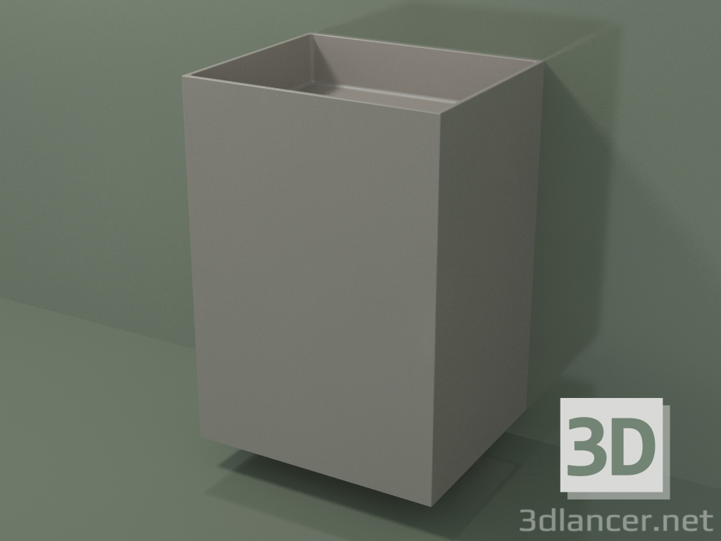 3d model Wall-mounted washbasin (03UN36302, Clay C37, L 60, P 50, H 85 cm) - preview