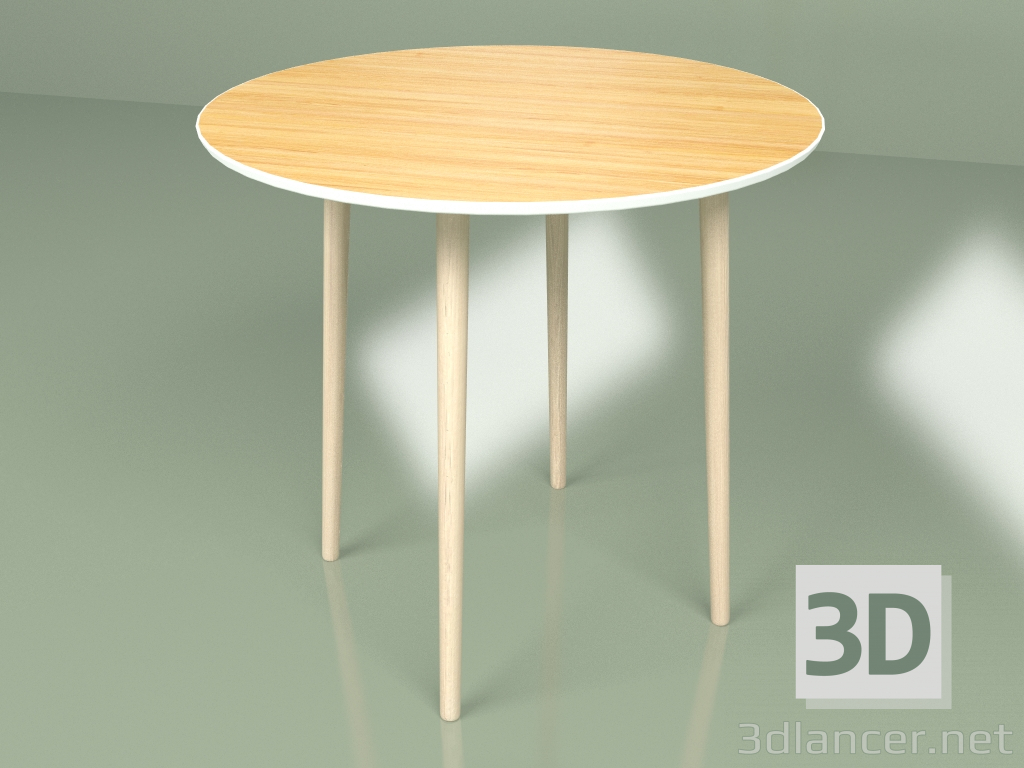 3d model Middle table Sputnik 80 cm veneer (white) - preview