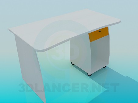 modelo 3D Mesa de escritura - escuchar modelo 3D Mesa de escritura - escuchar