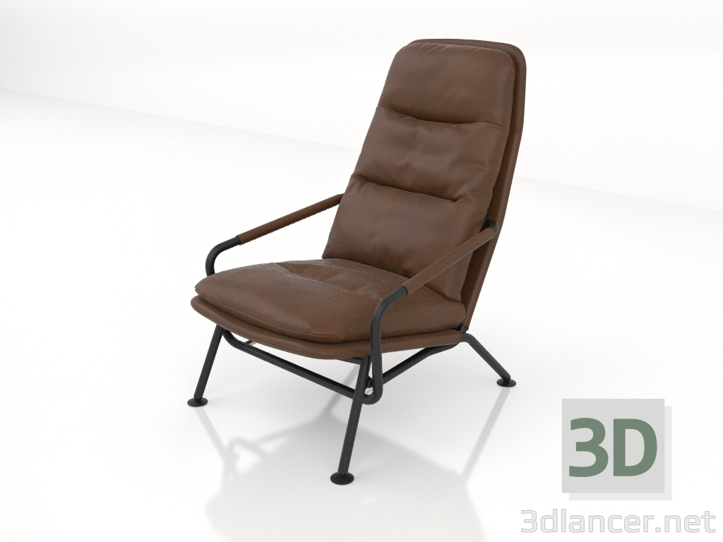 modello 3D Sedia reclinabile - anteprima