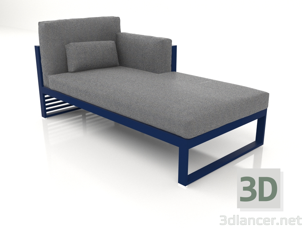 3d model Modular sofa, section 2 right, high back (Night blue) - preview