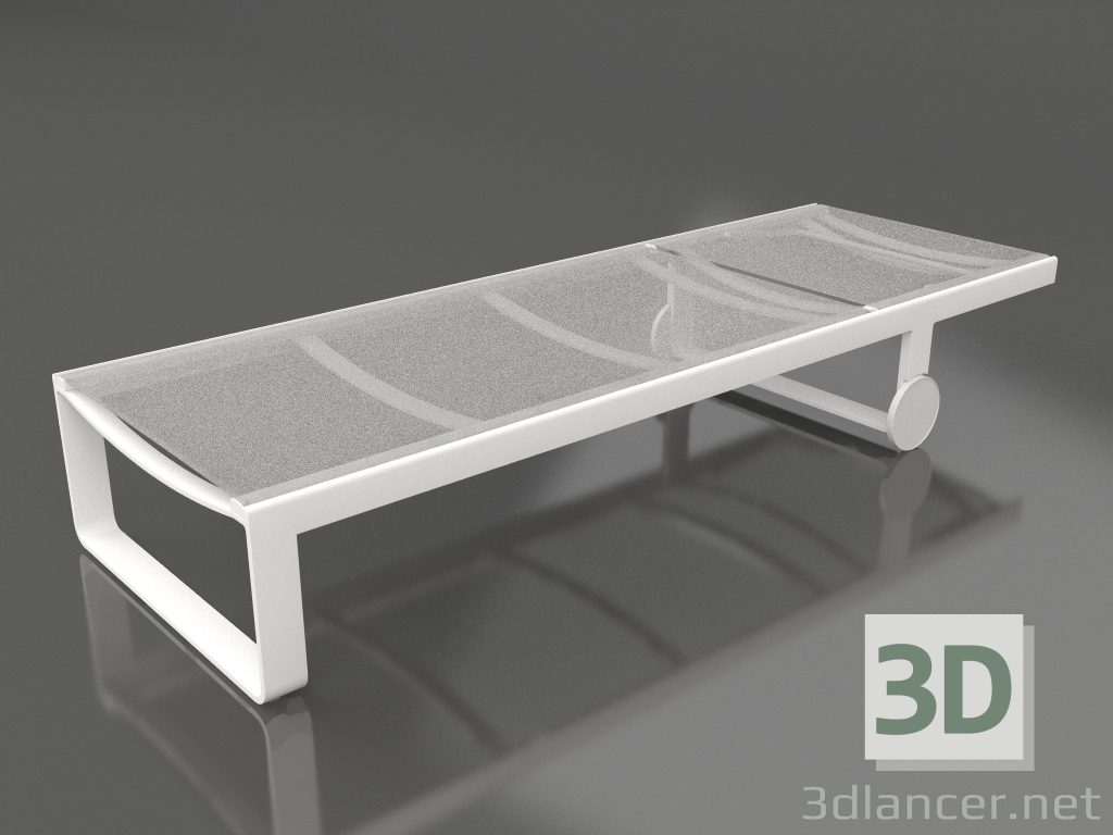 3D Modell Hohe Chaiselongue (Weiß) - Vorschau