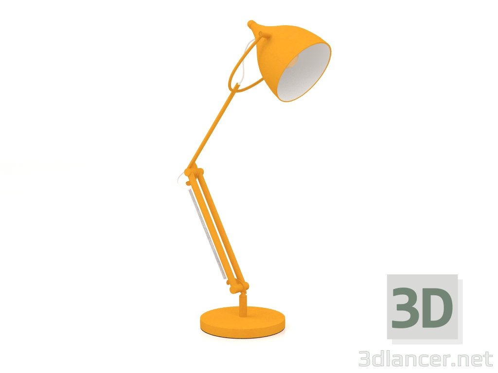 modello 3D Lampada da tavolo per lettura (Giallo Opaco) - anteprima