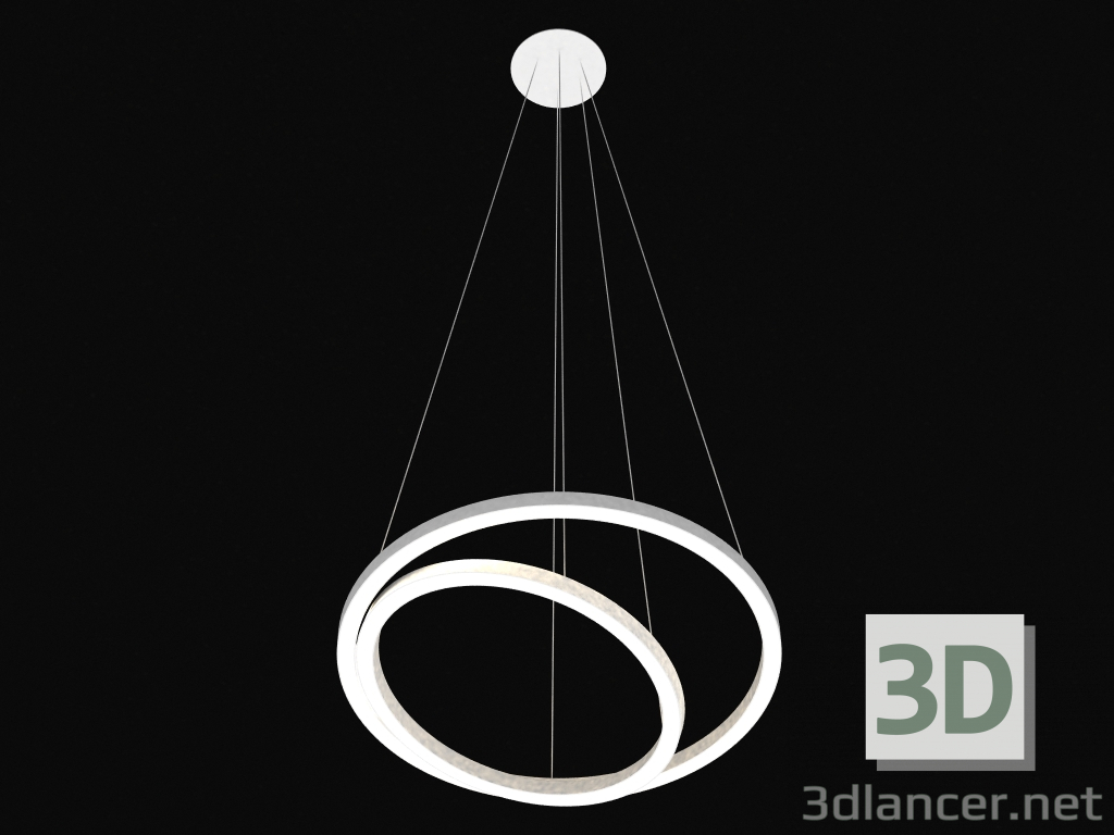 modello 3D sospensione LED (DL18555_02WW D600) - anteprima