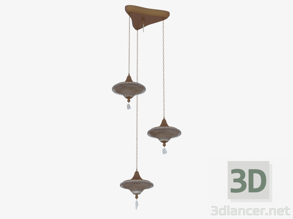 modèle 3D Lustre Murano (1217-3P) - preview