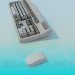 modello 3D Tastiera e mouse - anteprima