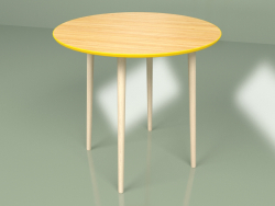 Tavolo medio Sputnik 80 cm impiallacciato (giallo-senape)