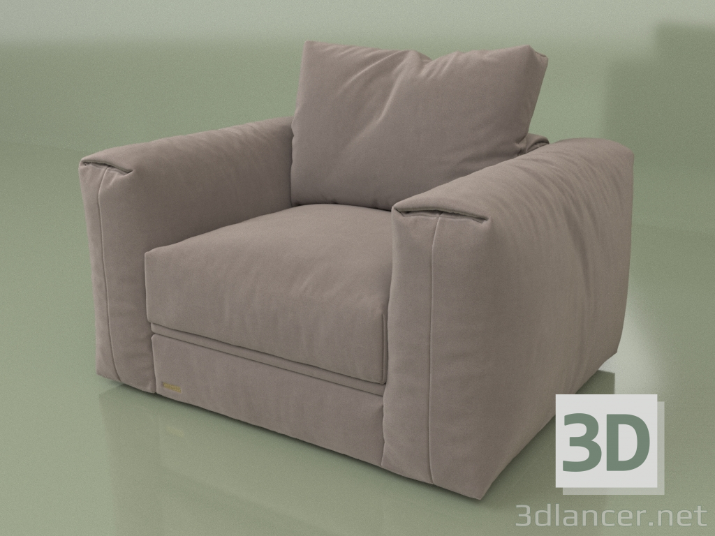 modèle 3D fauteuil Dallas - preview
