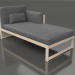 3D Modell Modulares Sofa, Abschnitt 2 rechts, hohe Rückenlehne (Sand) - Vorschau